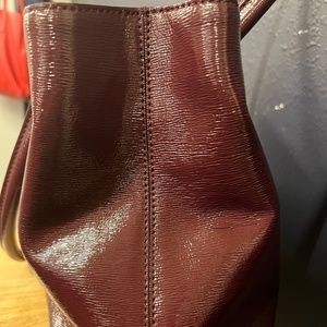 Kate Spade New York Patent Shoulder Bag Burgundy